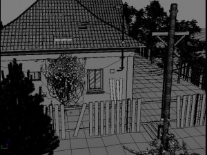 ruined house with garden Modelo 3D