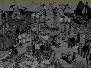 big lego scene Model 3D