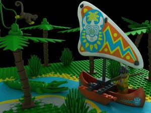 big lego scene Model 3D