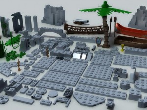 big lego scene Model 3D