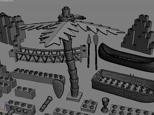 big lego scene Model 3D