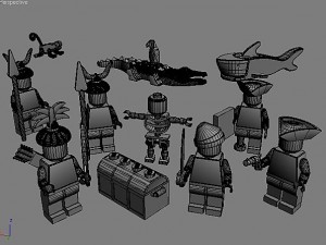 big lego scene Model 3D