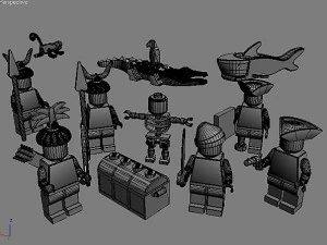 big lego scene 3D Model