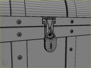 chest with gold coins 3D Model
