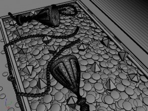 chest - coins - jewels 3D Modell