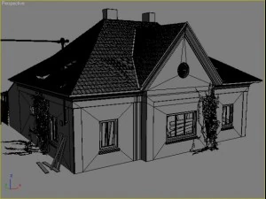 ruined house interior 3D Model