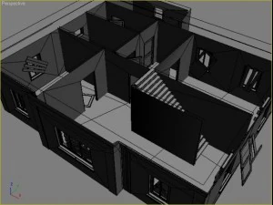 ruined house interior 3D Model