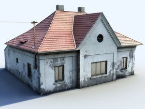 old house and interior 3D 모델