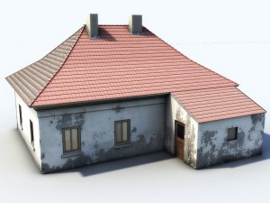 old house and interior 3D 모델