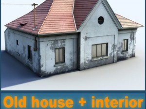 old house and interior 3D 모델