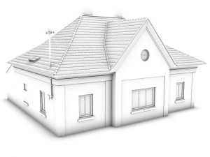 old house and interior 3D Model