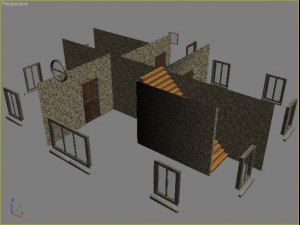 old house and interior 3D 모델