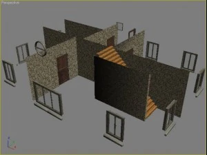 old house and interior 3D Model