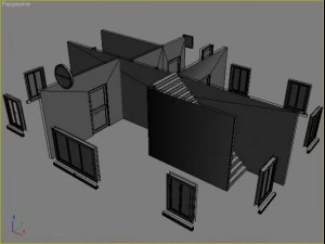old house and interior 3D Model