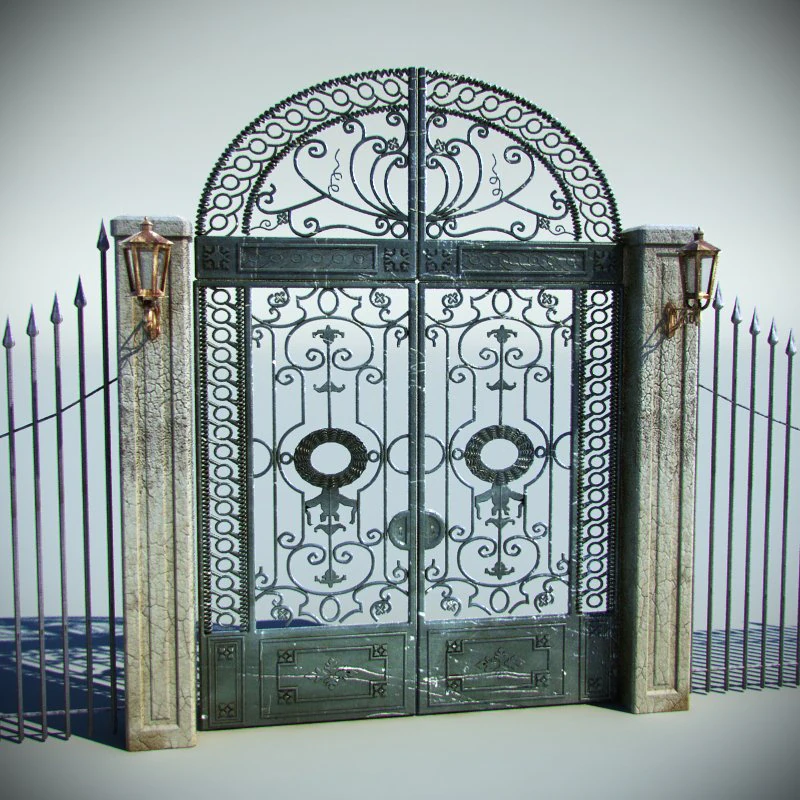 ornamental gate 3D Model .c4d .max .obj .3ds .fbx .stl .blend 