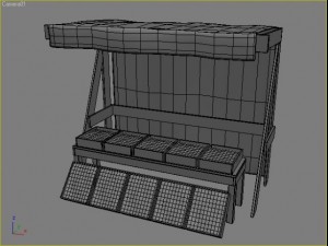 kiosk with vegetable Modèle 3D