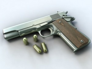 colt 1911 bullets 3Dモデル