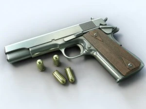 colt 1911 bullets 3D Model