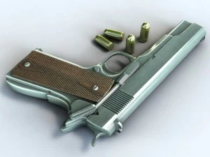 colt 1911 bullets 3D Model
