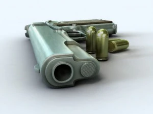 colt 1911 bullets 3D Model