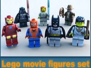 लेगो मूवी के आंकड़े सेट 3D मॉडल