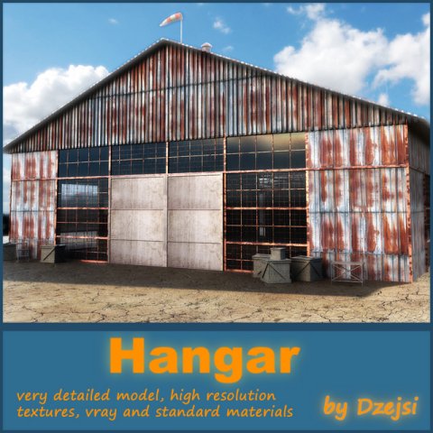 hangar Model 3D .c4d .max .obj .3ds .fbx .stl .blend