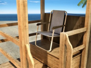 lifeguard tower 1 3D 模型