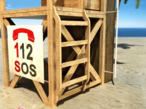 lifeguard tower 1 3D Model