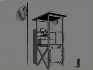 lifeguard tower 1 3D 模型