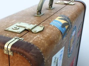 vecchia grande valigia Modello 3D