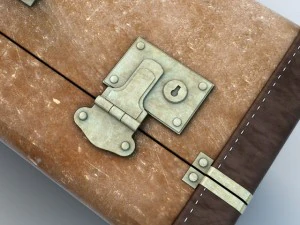 vecchia grande valigia Modello 3D