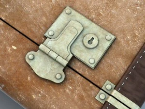 vecchia grande valigia Modello 3D