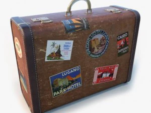 vecchia grande valigia Modello 3D