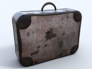 old big suitcases clean and dirty 3D मॉडल