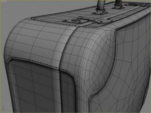 old big suitcases clean and dirty 3D Model
