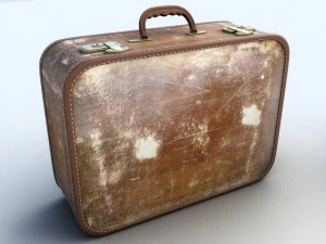 old big suitcases 2 colors 3D Model