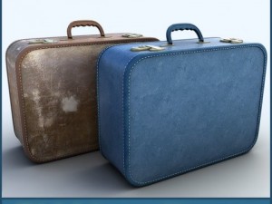 old big suitcases 2 colors 3D Model