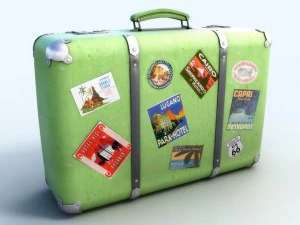 old suitcases 2 colors 3D Model