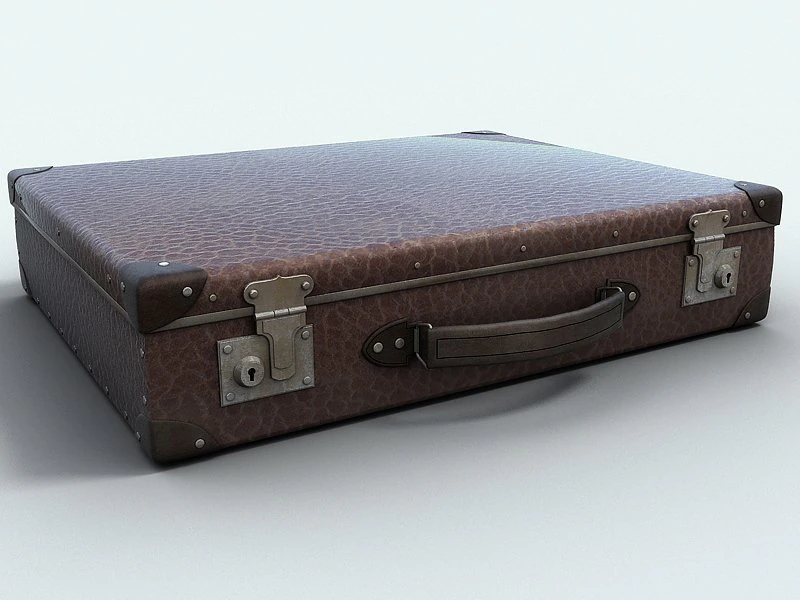old briefcase 3D Model .c4d .max .obj .3ds .fbx .stl .blend 