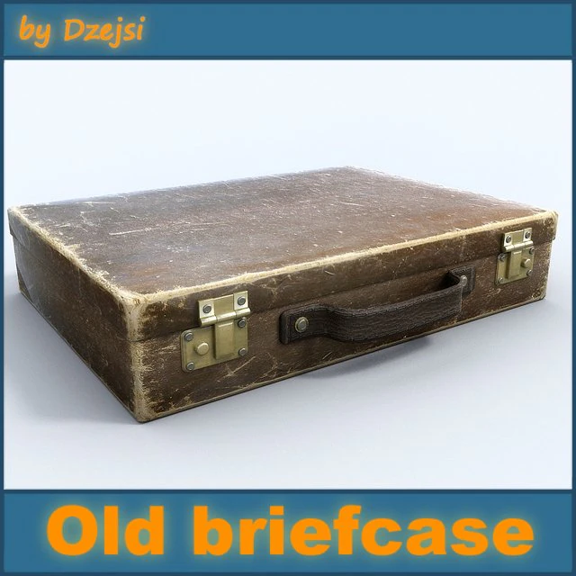 old briefcase 3D Model .c4d .max .obj .3ds .fbx .stl .blend 