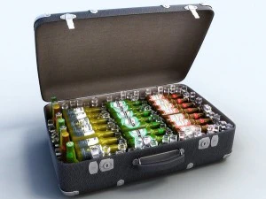 set di vecchie valigie Modello 3D