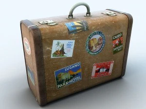 set di vecchie valigie Modello 3D