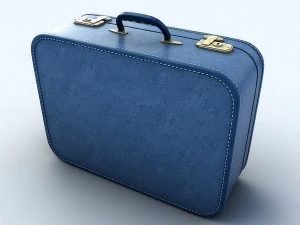 set di vecchie valigie Modello 3D