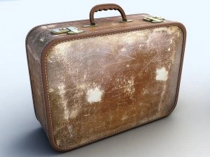 set di vecchie valigie Modello 3D