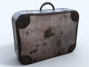 set di vecchie valigie Modello 3D