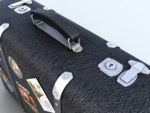 set di vecchie valigie Modello 3D