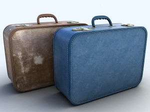old suitcases set 3Dモデル