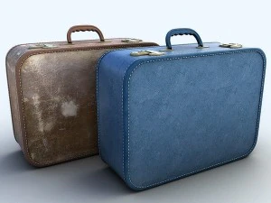 set di vecchie valigie Modello 3D