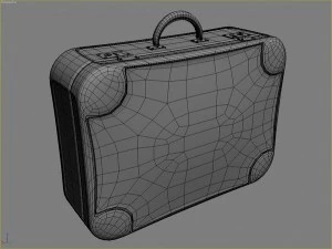 set di vecchie valigie Modello 3D