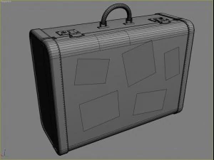 set di vecchie valigie Modello 3D